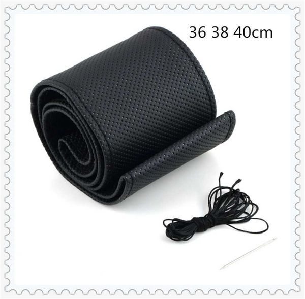 

car steering wheel cover with needle and threaded faux leather case for amg gt glc gle gls r class ml gl g r