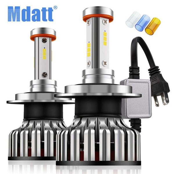 

mda4 сторона автомобиля светодиодные фары лампы h1 h7 h4 h11 led авто свет автомобиля canbus 12000lm 100 вт 9005 / hb3 9006/hb4 3000 к 6000