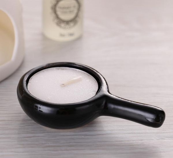 Vassoio per posizionare candele in ceramica per bruciatore di olio essenziale Diffusore di aromi per incenso Lampada per fragranze Sala per yoga Fornitura SPA Nero Bianco SN2930