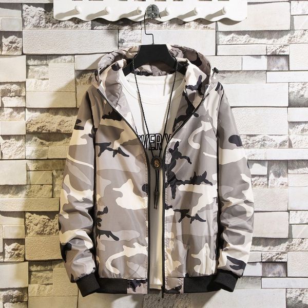 

мужская осень повседневная мода камуфляж печати толстовка тонкий открытый пальто одежда бейсбол bomber jacket mens шинель 10,17, Black;brown