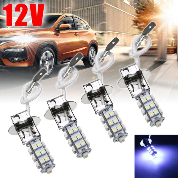 

for car lighting 4pcs h3 2835 led car fog driving light lamp bulb 6000k super white 12v mayitr