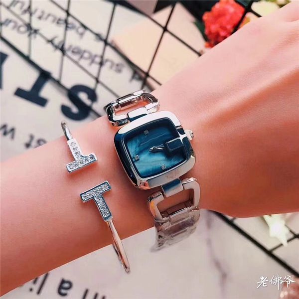 

special design sell women quartz watch square dial rose gold/silver elegant party stainless steel luxury lady watches life waterproof, Slivery;brown