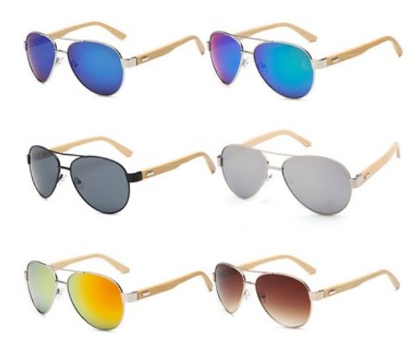 

wholesale bamboo sun classic aviation style fashion custom logo sunglasses