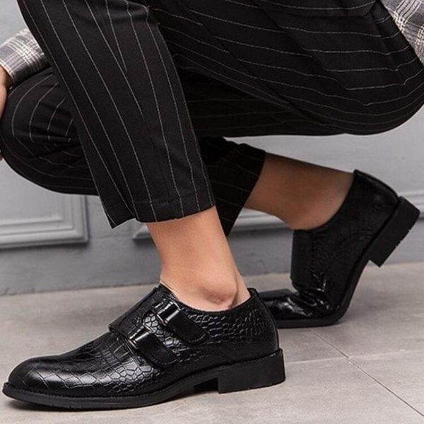 

men male dress man formal plus size loafers shoes mens business driving vintage pu zapatos de hombres personlizar zapatos m0356, Black