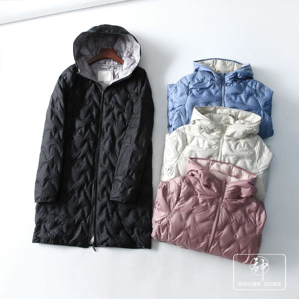 

one свет теплый длинный с капюшоном вниз пальто куртки entity, Black;white