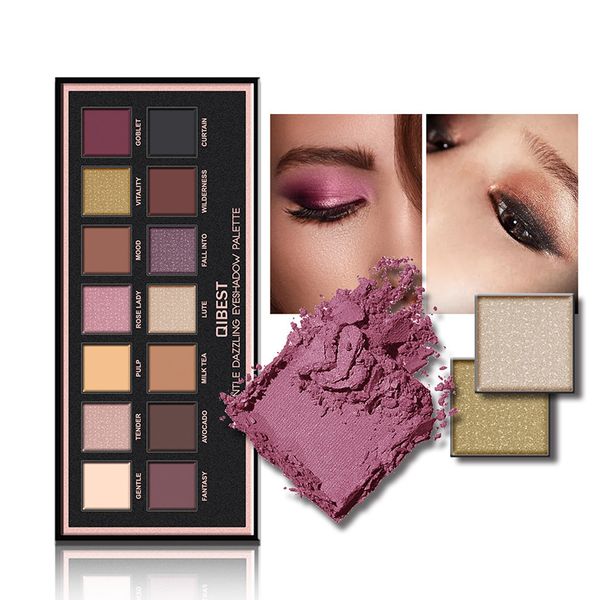 

14 colors eyeshadow palette shimmer matte luxury gentle dazzling eyeshadow palette fine smooth powder long lasting