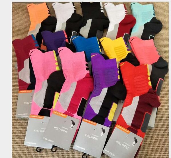 

elite towel bottom sports socks mid-barrel towel stockings, Black