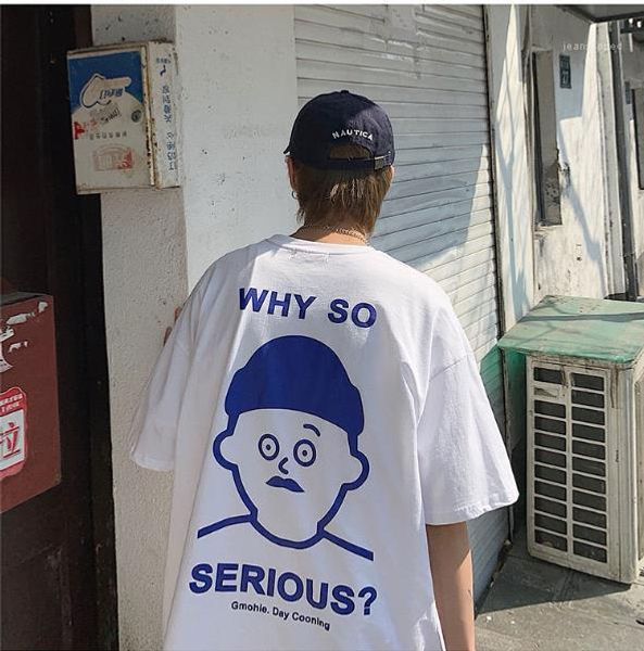 

summer short sleeve round neck casual streetwear hip hop young people summer tshirts womens mens teenager funny letter printed shirts mens, White;black