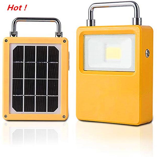 Outdoor Solar Flood Luz Desenvolvido LED recarregável de emergência Luz Luzes Camping portátil lâmpada LED holofotes (com SOS modos)