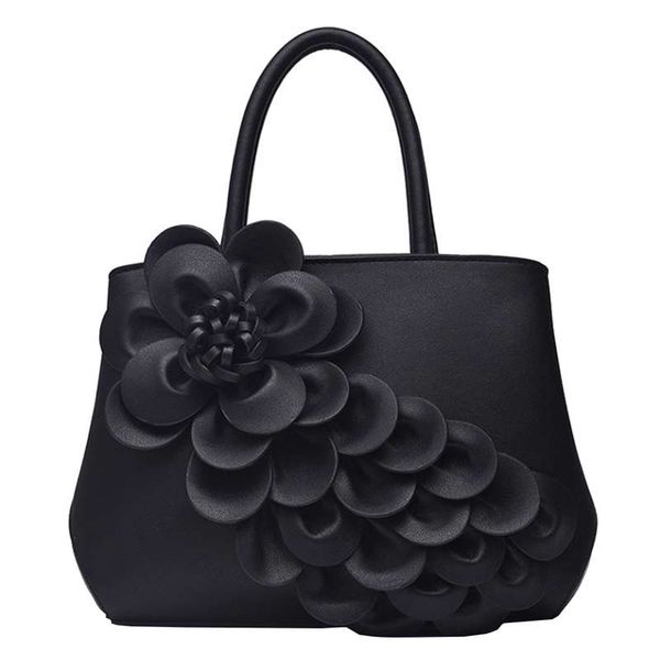 

pu leather luxury women tote shoulder bag flower handbags female designer messenger bag beach women summer