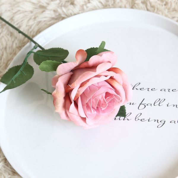 

artificial fake roses flannelet flower wedding home decor valentines day gift