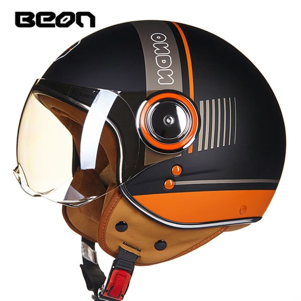 

beon мотоциклетный шлем moto половина шлема мужчины и женщины capacete винтаж мотор каско кафе гонщик