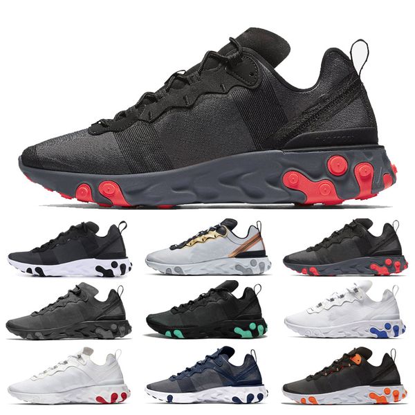 

Hot sale React Element 87 Volt 55 Game Royal Taped Seams Running Shoes For Women men 55s Blue Chill Trainer 87s Sail Sports Sneakers