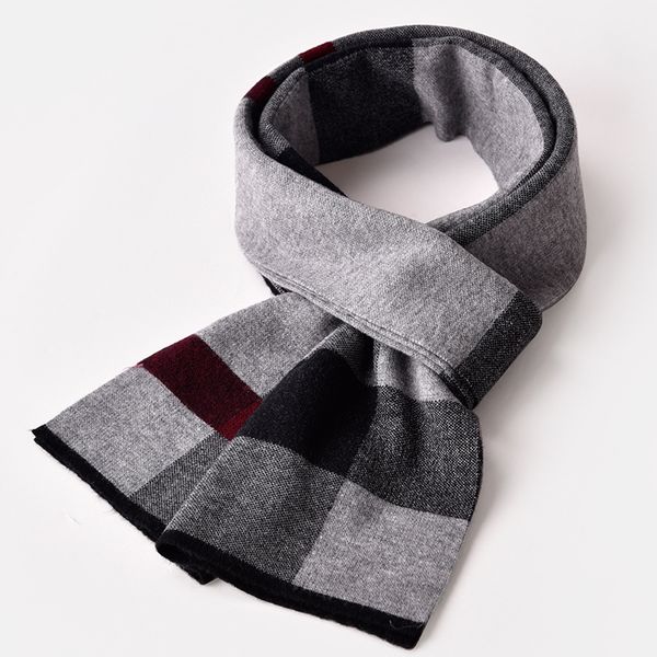 

men warm sheep wool scarf for winter grey soft comfortable 100% wool scarves man, Blue;gray