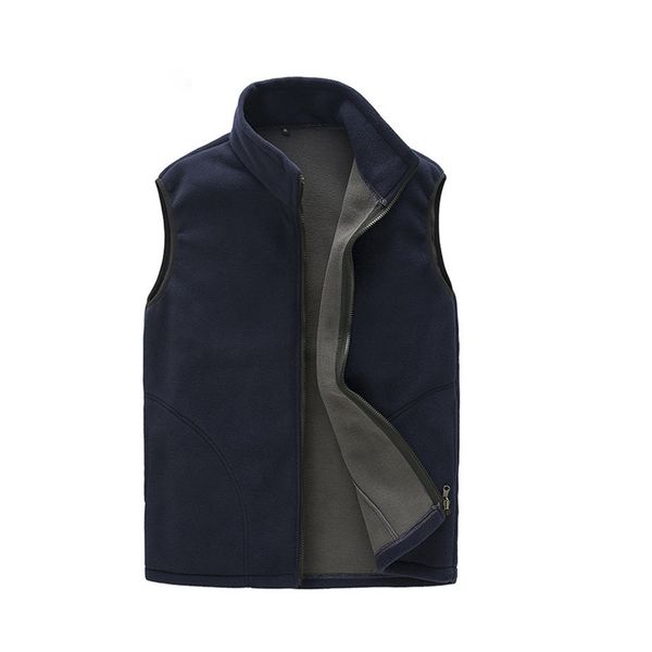 

polar fleece men winter jacket warm waistcoat outwear thermal soft vests electric heated vest windproof sleeveless jacket, Gray;blue