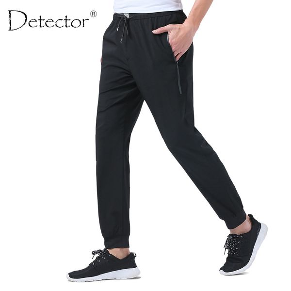 

detector men's cycling running camping hiking pants elastic waist drawstring outdoor pants waterproof warm sport trousers, Black;green