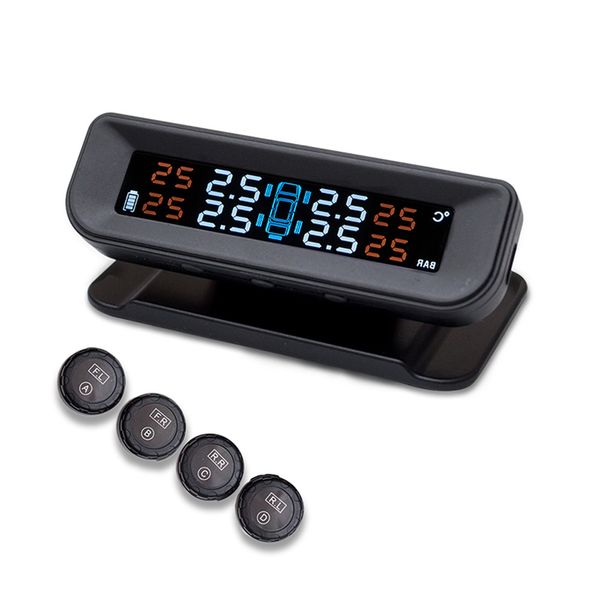 

car tire pressure monitoring system solar power wireless tpms real-time displays nj88