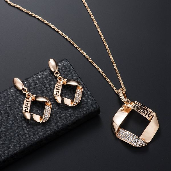 

alloy plating necklace earring set bride wedding jewelry set, Silver