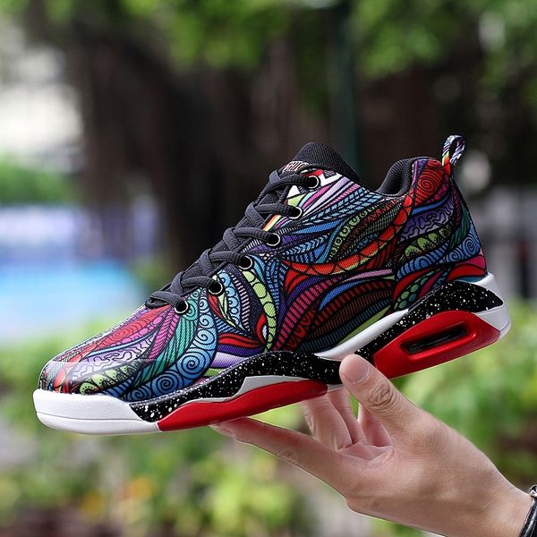 

outdoor men athletic cushion running shoes colorful jogging sneakers damping adults sports shoes big size 47 footwear