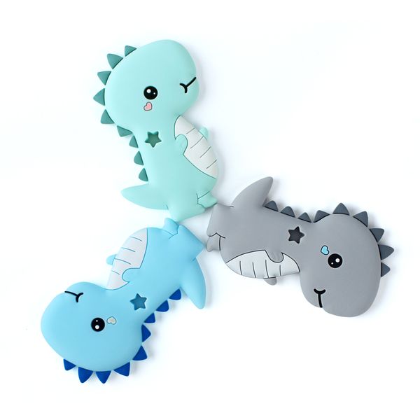 

keep&grow 1pc rodent silicone teether cartoon dinosaur baby teethers teething toy bpa food grade silicone teether bead