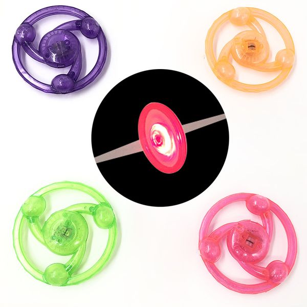 

novelty led lighted flywheel funny flashing cord pull toys plastic classical children toy roundness cycle wholesale