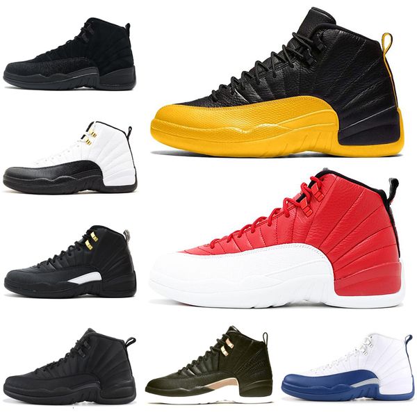 

ale university gold 12 12s basketball shoes fiba game royal playoff cny the master gym red mens trainers sports sneakers 7-13