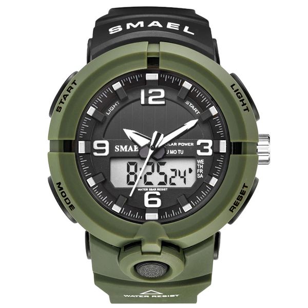 

2019 smael watch men watches sport quartz wristwatches male big dial men watches reloj hombre mans watch, Slivery;brown