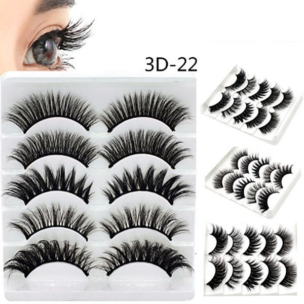 

false eyelashes 3d three-dimensional multilayer five pairs of manual simulation natural long fiber