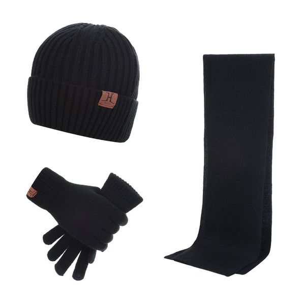 

new arrived designer mens gloves luxury hat for men fashion warm hats scarves gloves three-piece for winter brand three-piece sets wholesale, Blue;gray