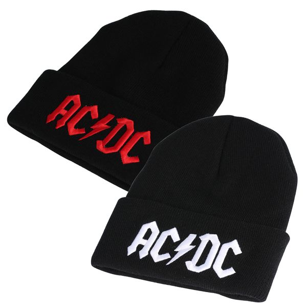 

men hat k acdc black beanie skullies winter hats casual embroidery bonnets skullcap baggy crochet solid gorro elegant