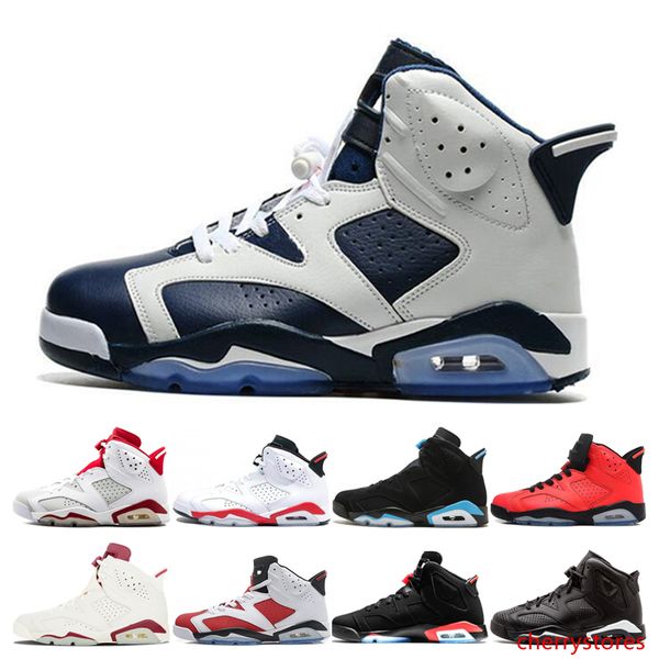 

men 6 basketball shoes olympic mens 6s oreo black cat alternate oreo infrared unc carmine sport blue luxury designer sneakers sport shoes