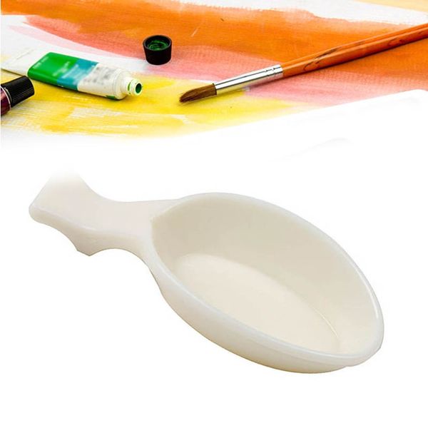 

1pc white artist watercolor tray painting wash pen palette plastic color pallete nail polish set manicure nail kit auxiliary