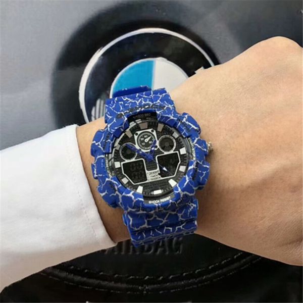 

selling luxury sports watches men's sports watches designer led waterproof multi-function mountaineering digital luxury sports watches, Slivery;brown