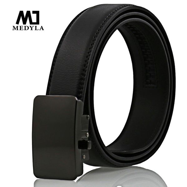 

medyla in the new selling leather belt man's belt belts automatic buckle real cowhide leisure business 100% cow leather, Black;brown
