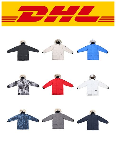 

Canada white goo e jacket men de igner jacket new 90 goo e down men down coat park hooded warm jacket men down jacket, Black