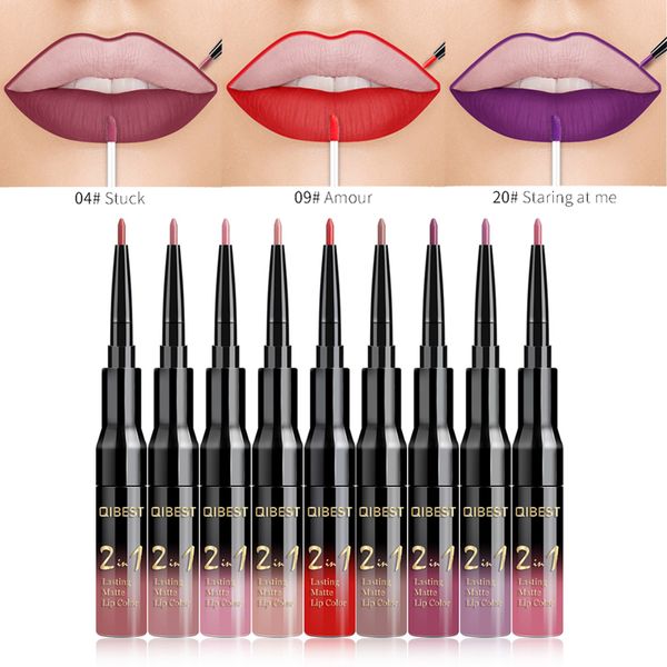 

2 in 1 lip liner liquid lipstick pencil matte waterproof lipliner red lips liners pen stick long lasting makeup