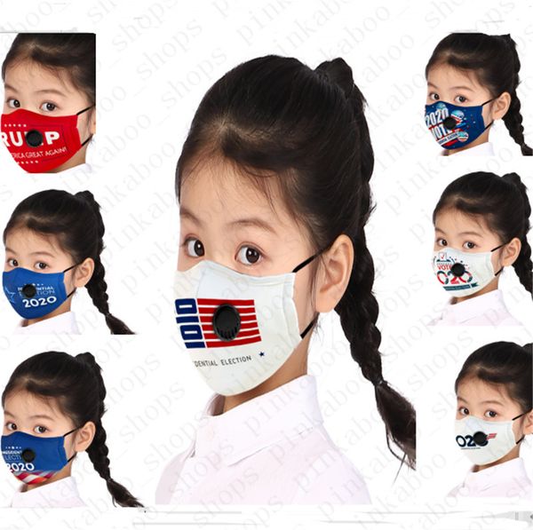 

рм2,5 для детей 2020 сша америка дональд трамп печати маски вентиляционный клапан маска с фильтром карманный летний открытый велоспорт маски, Blue