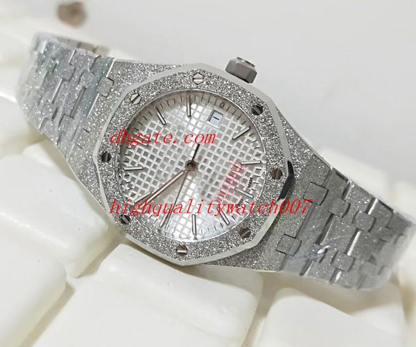 

фантастические мужские часы топ класса люкс 37мм offshore платина полный алмазные 15451st 67650st asia 2813 механизм автоматический мужские, Slivery;brown