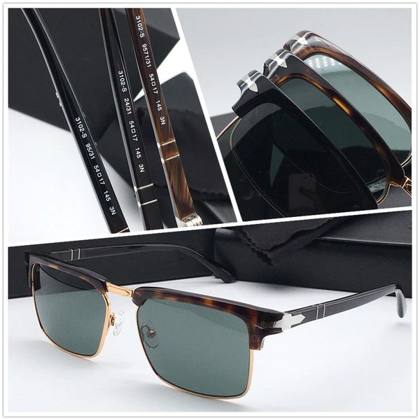 

new brand fashion luxury designer mens vintage retro ladies sunglass folding eyewear women luxury designer sunglasses 3102, White;black