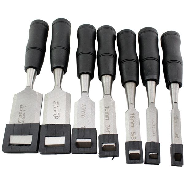 

8pcs/set woodworking chisels indurative diy carpentry tools wooden carving hewn flat chisel jumper