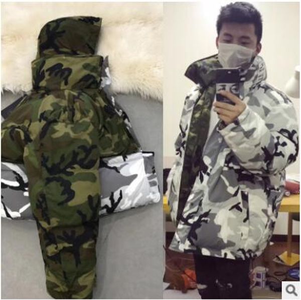 

camo camouflage camo обратимых ветровок сотрудничества camo обратимых одежды два боковых износ co толстые куртки маскируют молочно-белый кам, Black;brown