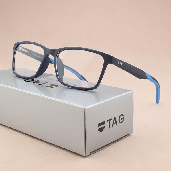 

2020 tag brand myopia glasses frame women eye glasses frames for men optical frame tr90 eyeglasses men spectacle frames, Black
