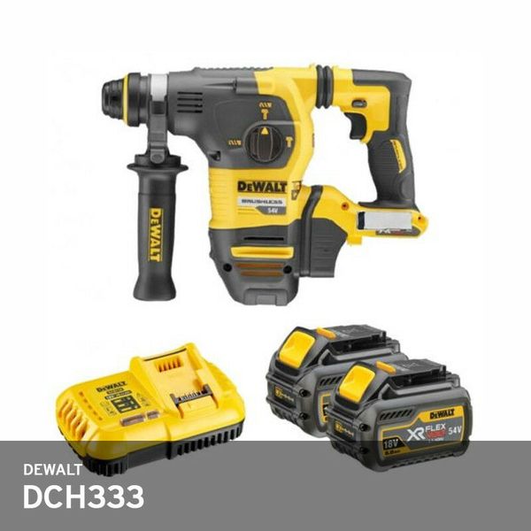 

Dewalt dch333 hammer drill d rotary 54v 2x3 0ah charger dcb118 hard ca e up