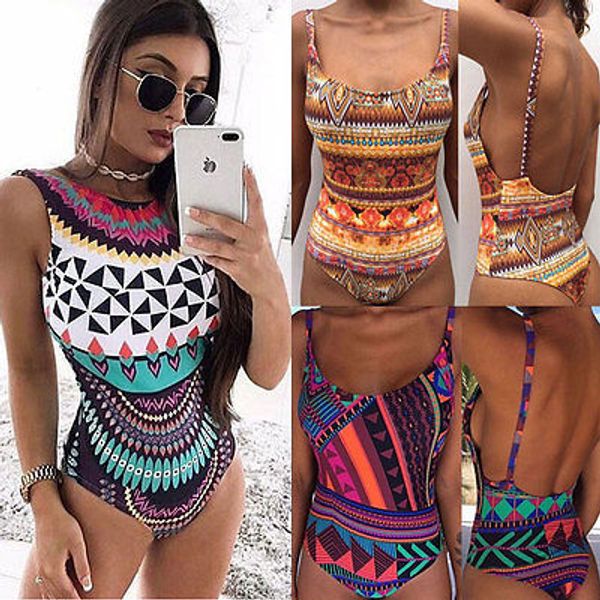 

retro one piece swimsuit 2020 swimwear women bathing suit swim vintage summer beach wear print bandage monokini swimsuit, White;black