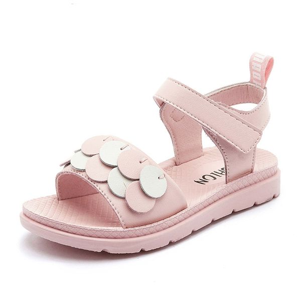 

sandals princess genuine leather soft bottom teens children shoes little girls summer big kids beach 3 6 7 8 9 11 10 to 16, Black;red