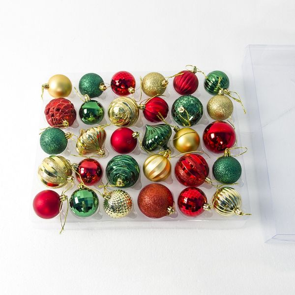 

30pcs/set christmas ball ornaments pvc dusted shaped christmas tree decoration pendant bombki choinkowe esferas de navidad