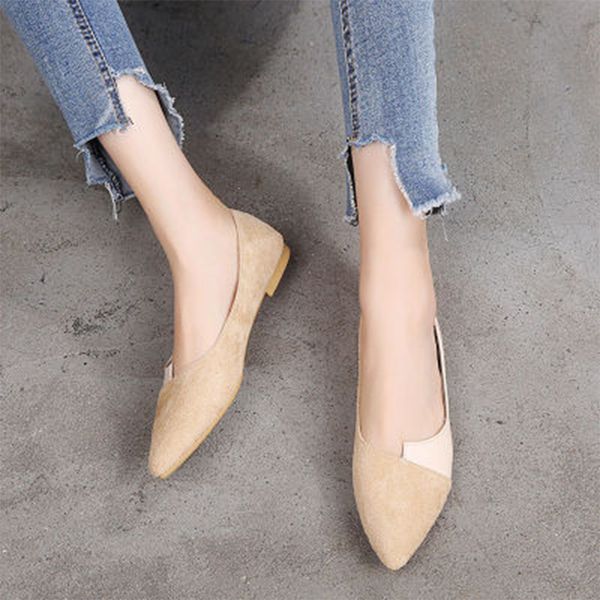 

woman loafers women shallow shoes female comfortable pointed toe flats ladies spring casual slip on women's footwear, Black