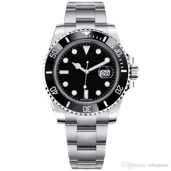 

automatic mechanical ceramic self-wind full watches business mens steel watch stainless movement sapphire bezel for men vaobd, Slivery;brown
