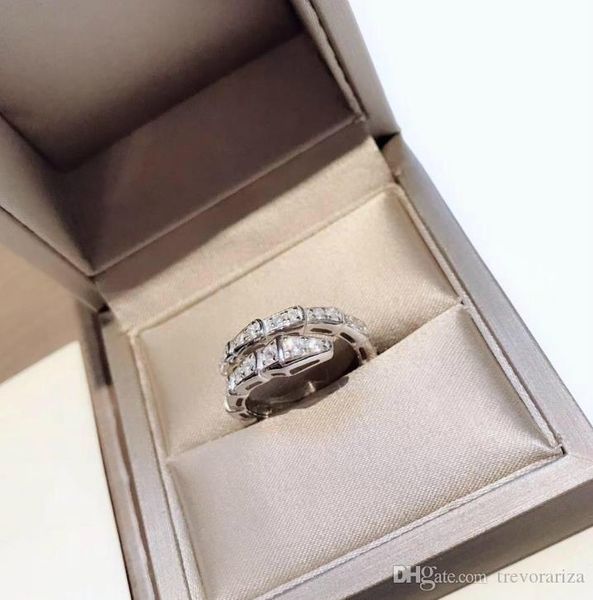 

serpenti series diamond cz ring women 925 sterling silver narrow snake opening adjustable smart rings