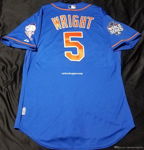 

majestic new york #5 david wright blue cool base jersey mens stitched wholesale big and tall size xs-6xl baseball jerseys, Black;blue